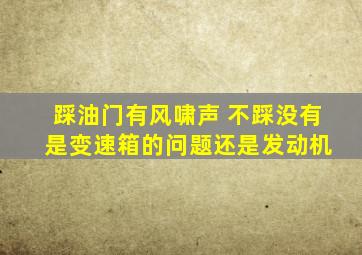 踩油门有风啸声 不踩没有 是变速箱的问题还是发动机